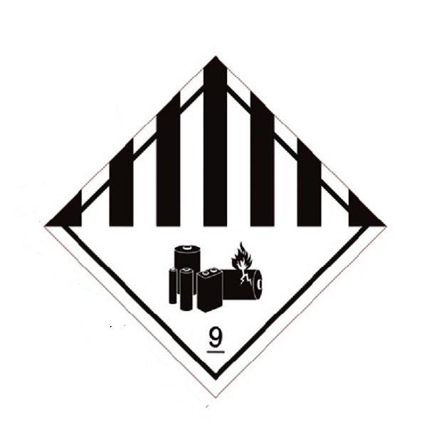 [100 Pieces] IATA DGR Hazard Label Class 9 Lithium Batteries 10x10cm