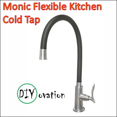 Monic Black Flexible Stainless Steel Kitchen Cold tap | Shopee Singapore