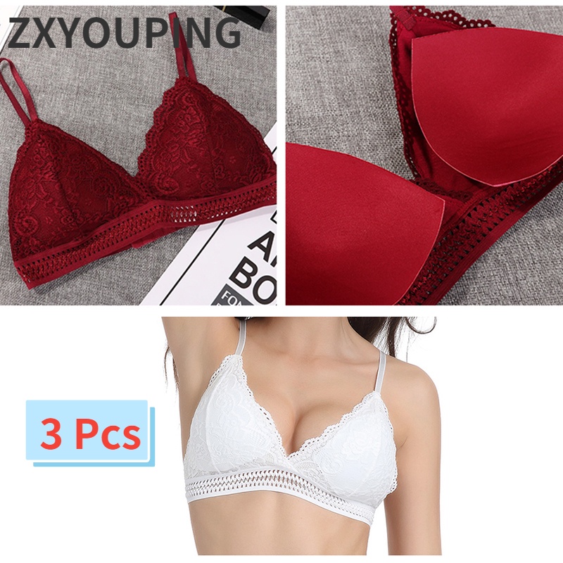 Thin French Style Bralette Lace Triangle Cup Soft Bra Seamless Deep V Soft  Push Up Bras For Women Girls