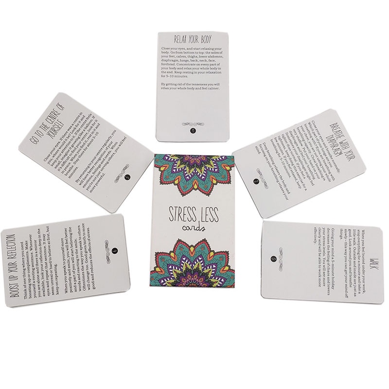 Stress Less Cards - 50 Mindfulness & Meditation Exercises - Helps ...