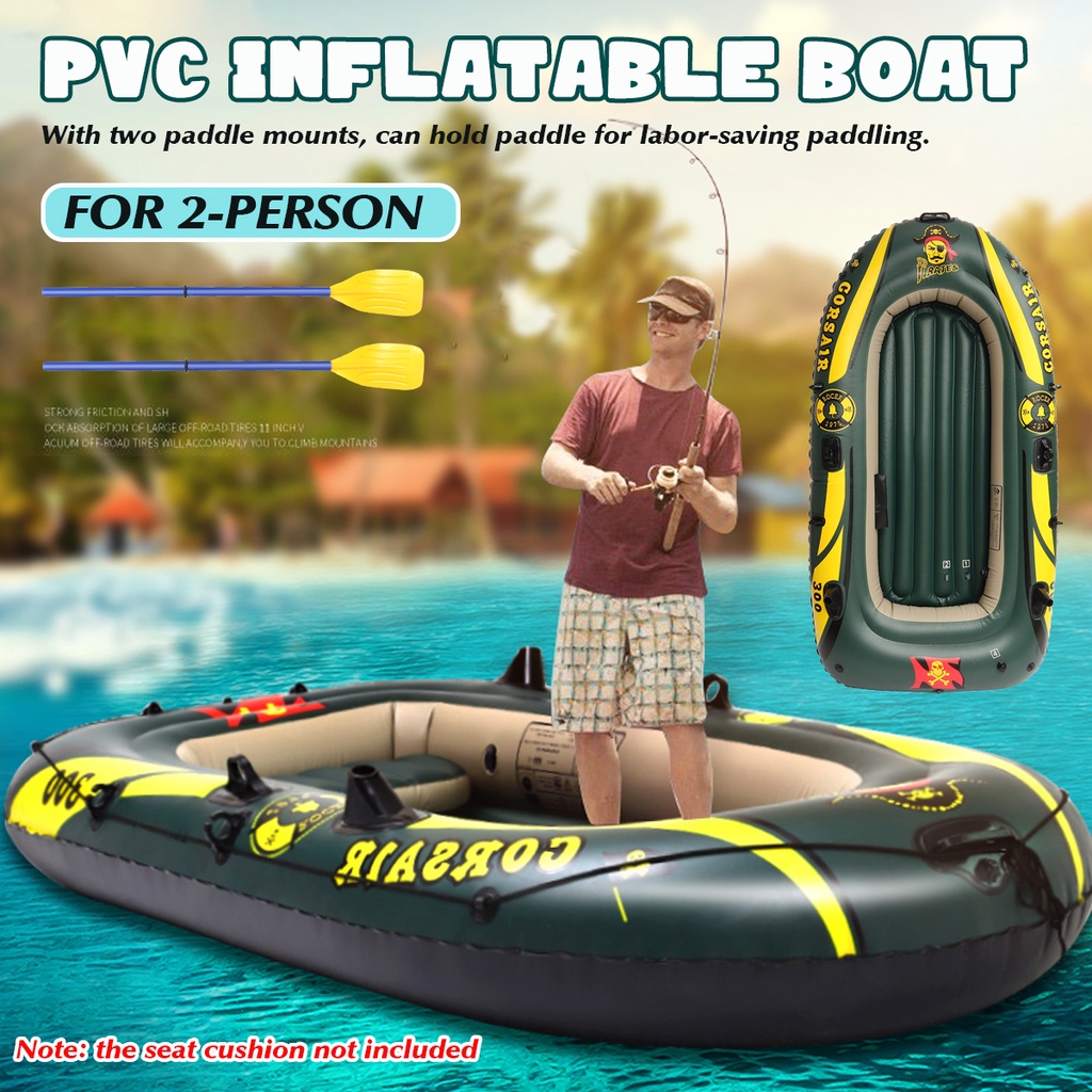 2 Person Inflatable Boat 3 Layer PVC Inflatable Fishing Boats 110 Silk ...