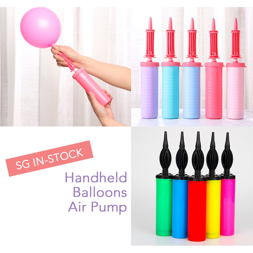 SG In stock】1pc Balloon Air Pump Inflator Hand Push for Kids Birthday Party  Supply