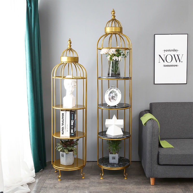 Nordic Light luxury iron bird cage flower rack indoor multi-storey ...