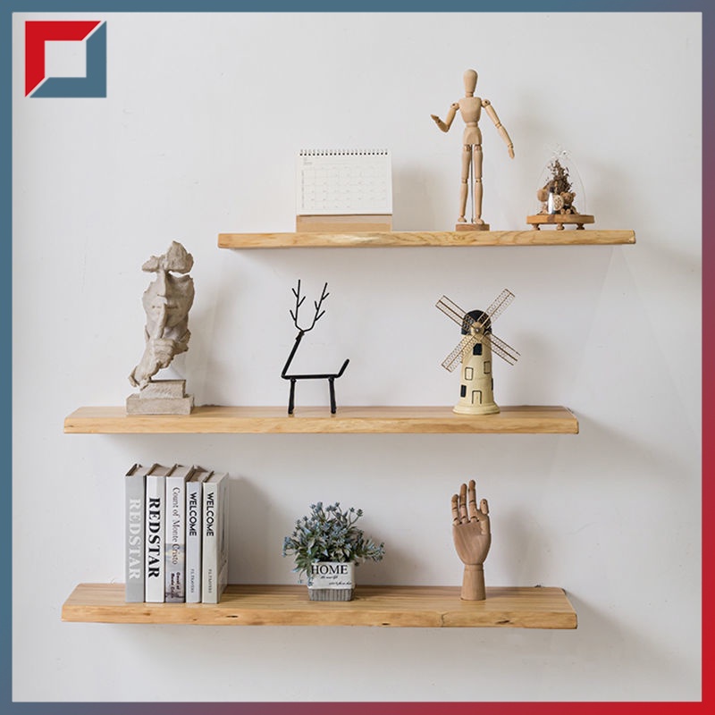 Wall-Mounted Storage Rack Wall-Mounted Set-Top Box Bedroom Wood ...