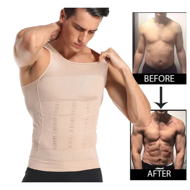 Men Slimming Body Shaper Tummy Shaper Vest Slimming Underwear Corset Waist  Waist Cincher Men Bodysuit