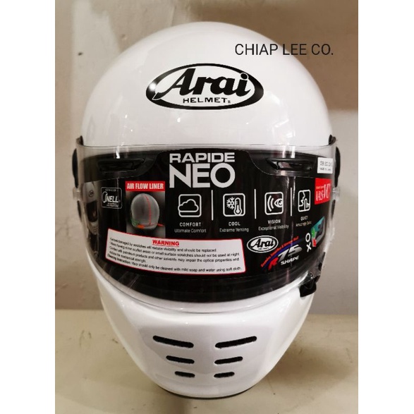 Arai RAPIDE NEO white (NEW) PSB Approved | Shopee Singapore