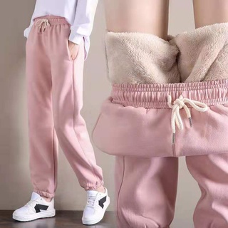 Women Winter Warm Puffy High Waist Down Cotton Pants Quilted Padded Diamond  Plaid Loose Windproof Joggers Sweatpants Closed Bottom Snow Trousers with