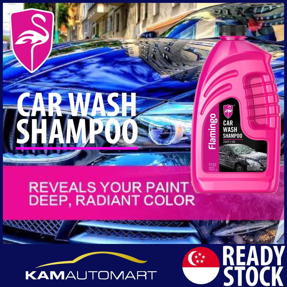Flamingo Car Wash Shampoo 2L Car Care (KAM AUTO MART PTE LTD)