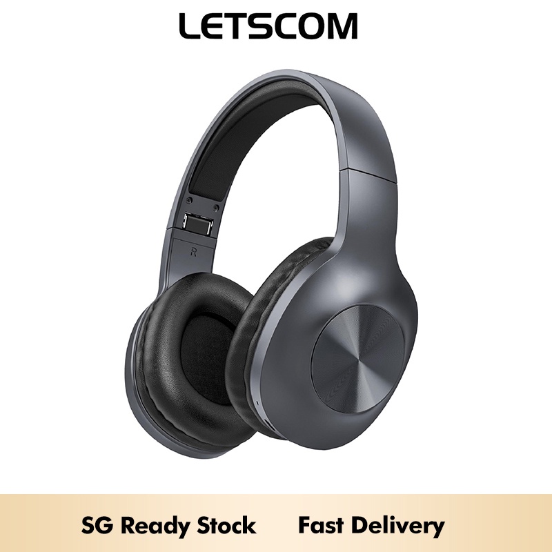 LETSCOM H10 Bluetooth Headphones 100 Hours Playtime Bluetooth 5.0 Headphones Over Ear with Deep Bass Shopee Singapore