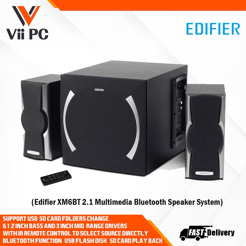 Edifier XM6BT 2.1 Multimedia Bluetooth Speaker System - Black | Shopee ...