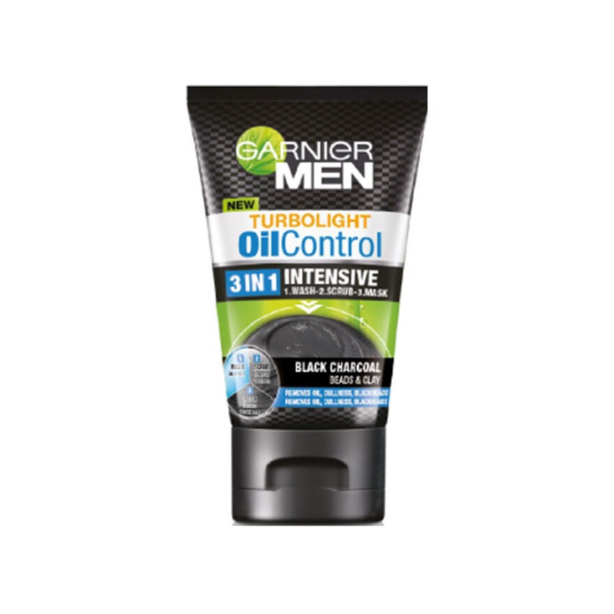 Garnier Men Turbo Light Oil Control 3 in 1 Foam 100ml - Gambar 2