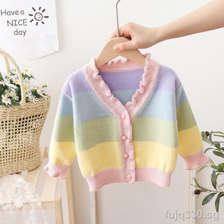 Girl knit sweater kids ourerwear Children s fashion clothes