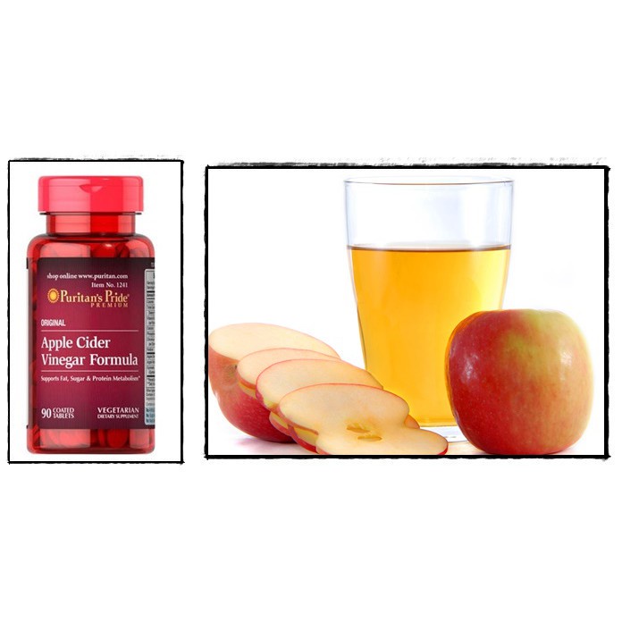 [New] Puritan's Pride Apple Cider Vinegar Formula 90 Tabs 1241