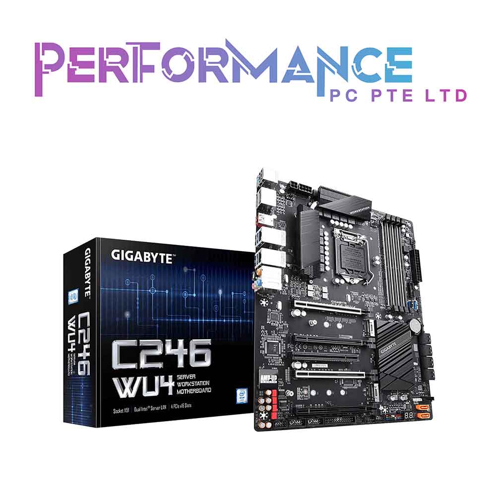 Intel C246 motherboard with DDR4 4 DIMMs supports ECC, 4 PCIe x16 slots ...