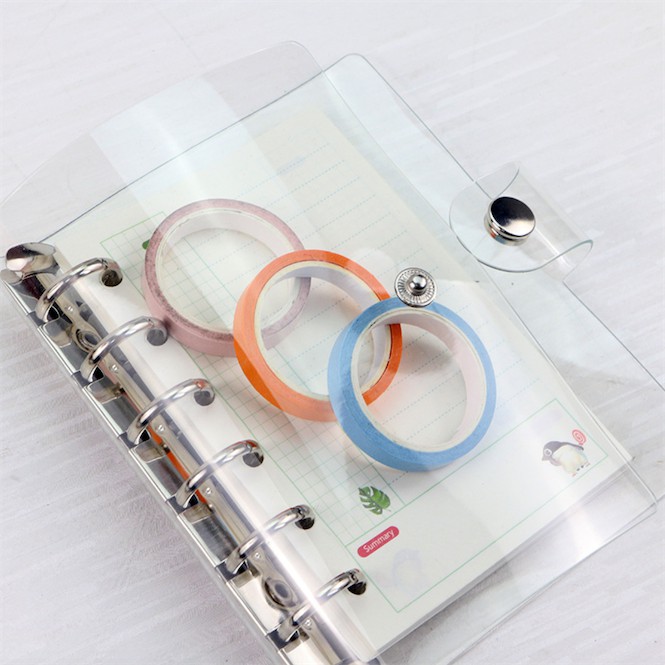 OTCRAFT A5 6 Ring Binder Cover Schoon Transparant Zacht PVC voor