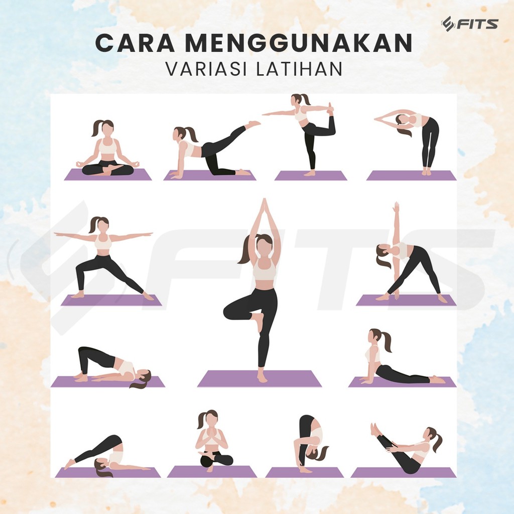 FITS Matras Yoga Senam Premium PU Karet - Gambar 2
