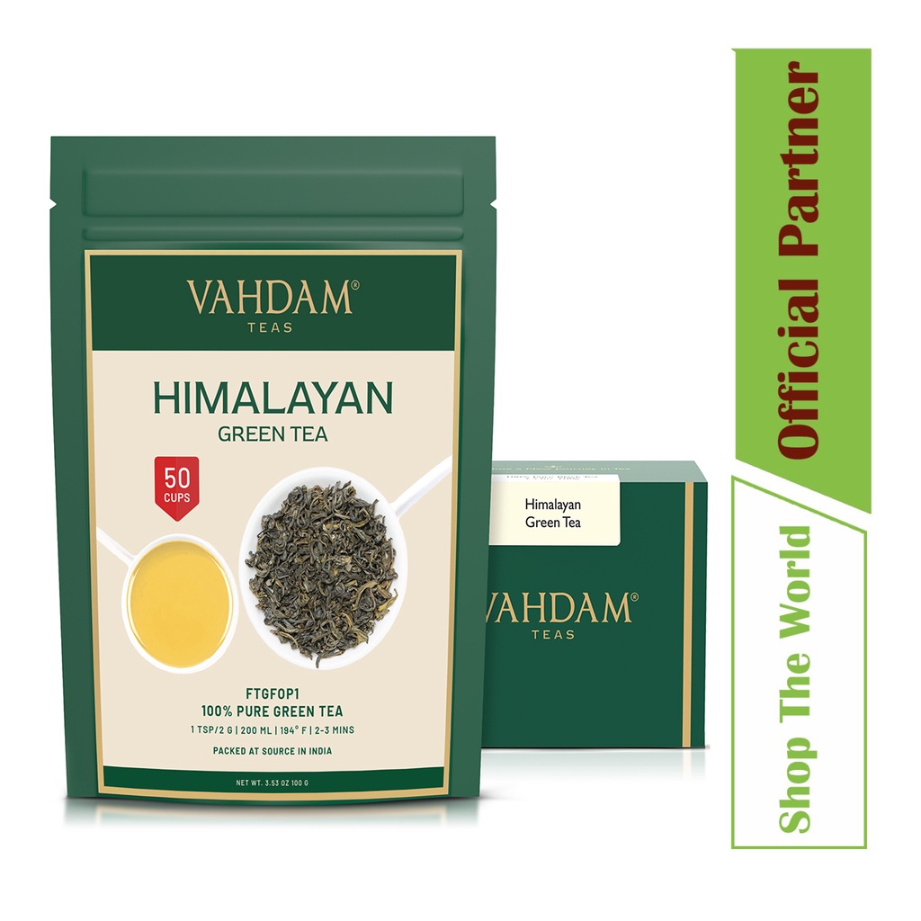 Vahdam Himalayan Green Tea (50 Cups) | Shopee Singapore