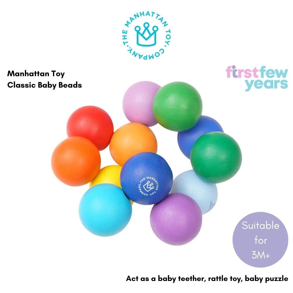 Manhattan toy classic baby beads wood rattle online