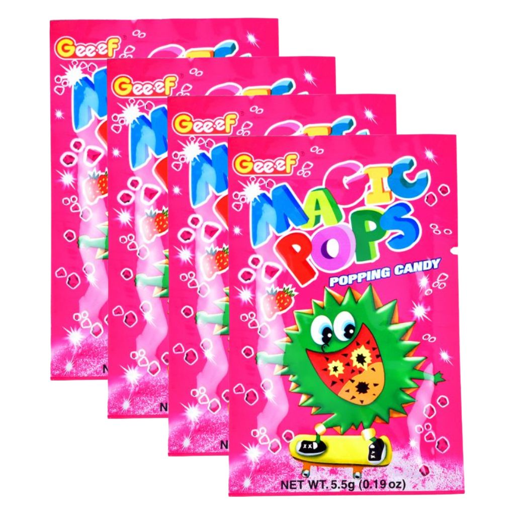 (5.5gx4Packs) Magic Pop Sparkles Sweet Candies Candy Biscuit Cracker