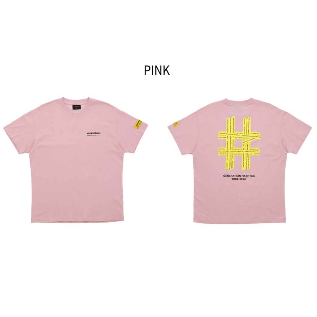 t-shirt off Taping sleeve w overfit TRILL short BEEN hashtag Tシャツ・カットソー