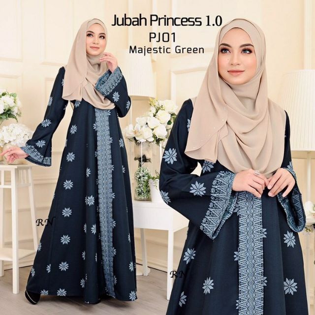 Dress muslimah princess clearance cut