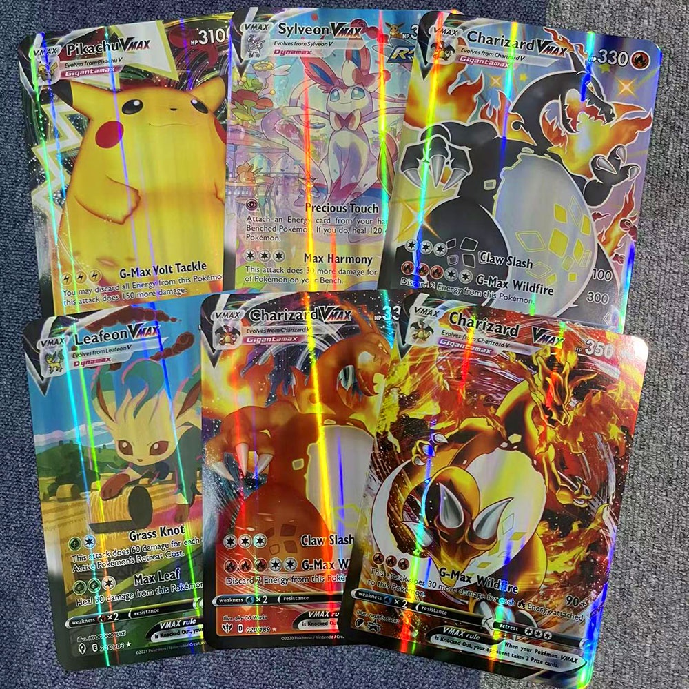 Giant Pokemon Cards 15*21cm Big Size Album Vmax Vstar GX Jumbo Letters  Oversized Arceus Pikachu Charizard Rainbow Card Folder