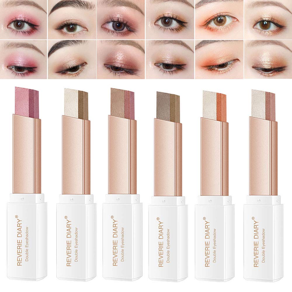 Waterproof Bling Double Color Gradient Velvet Eye Makeup Shadow Stick ...