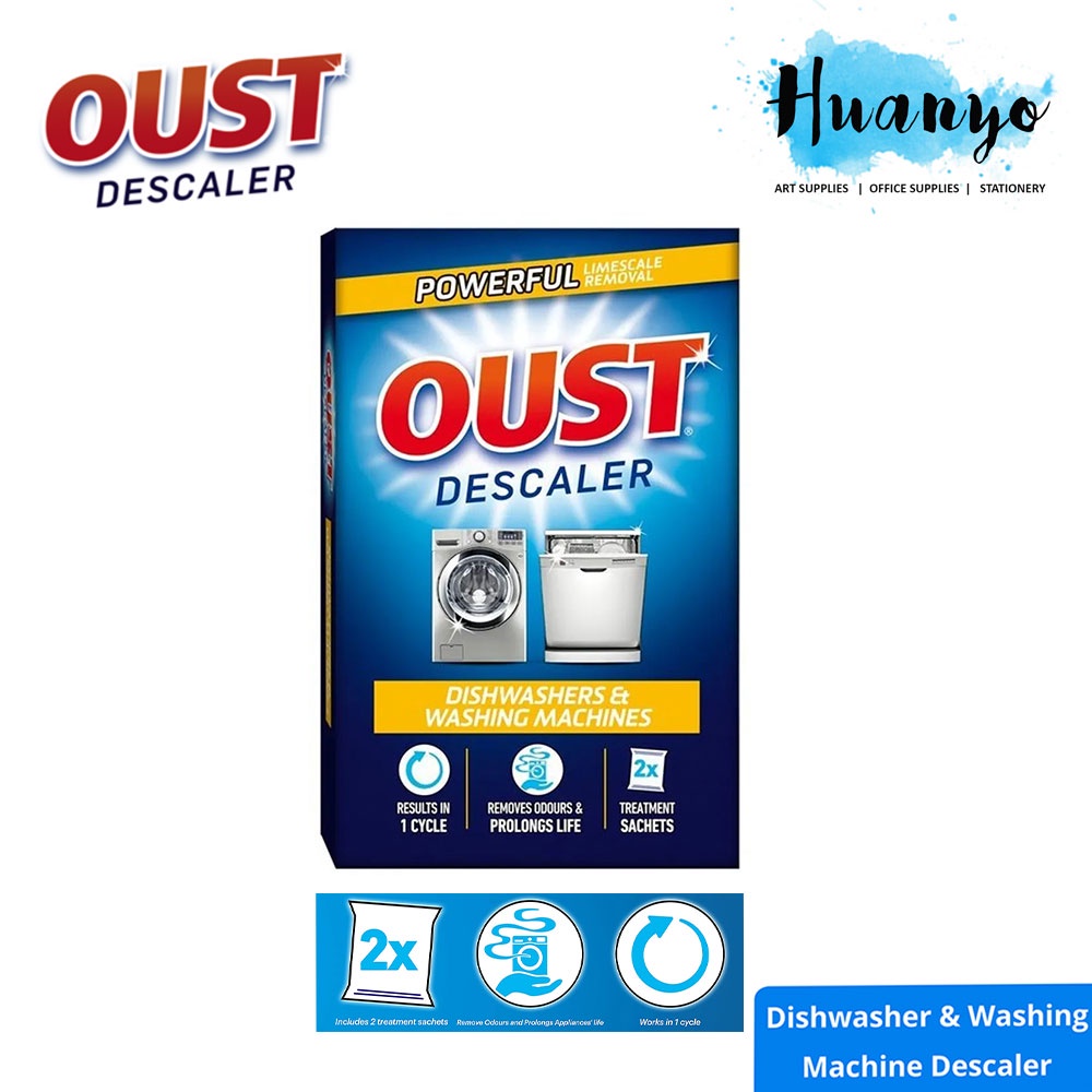 Oust Dishwasher & Washing Machine Limescale Removal Descaler (2 Sachets