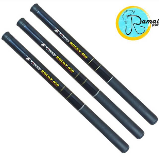 Joran Tegek Ruas Pendek 40cm Rocky Medium Fiber Kagawa Joran Tegek 270-540 ringan Telescopic