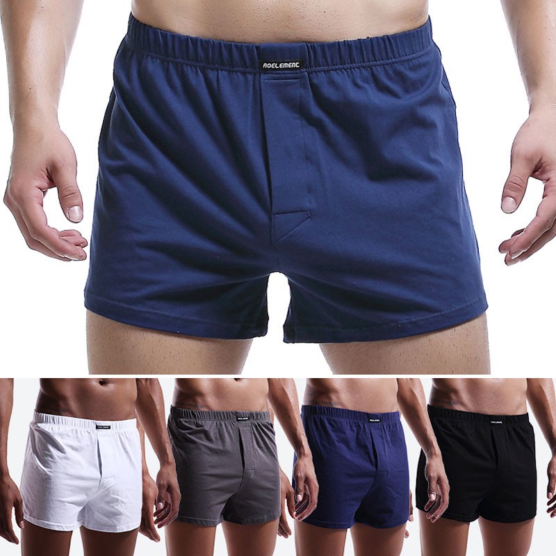 Men Leisure Cotton Boxer Shorts Men Soft Comfortable Underwear | Shopee ...