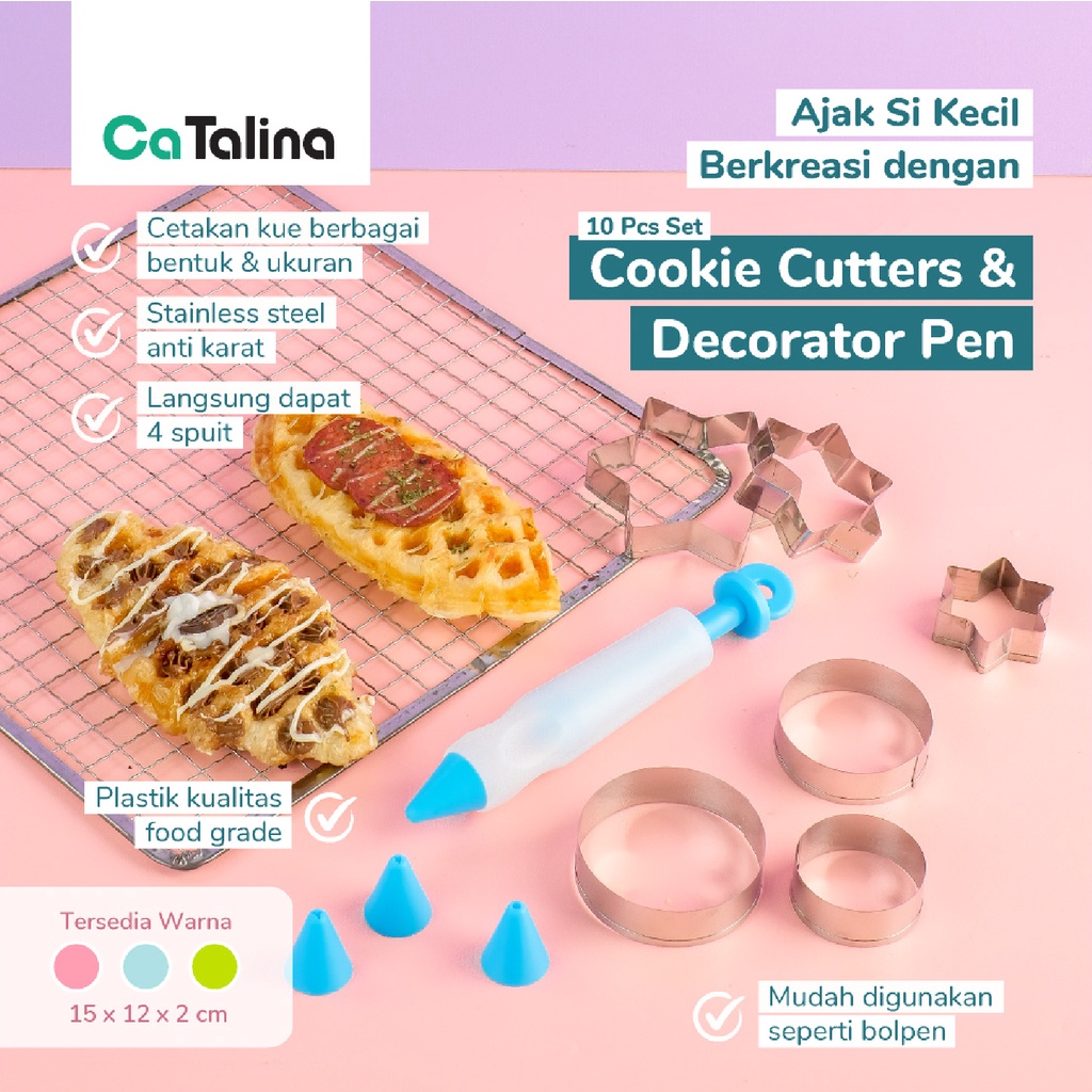 Alat dekorasi Pen Pastry Dekorasi Kue / Pen Penghias Kue + Cookie Cutter - Gambar 2