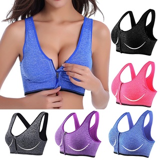 Women's High Impact Front Zipper Closure Adjustable Straps Padded