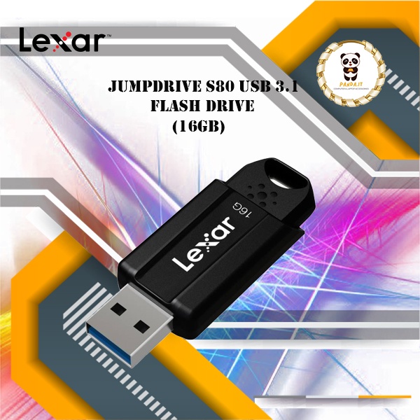 Lexar Pendrive Tumbdrive JumpDrive S80 USB 3.1 Flash Drive 32GB 64GB ...
