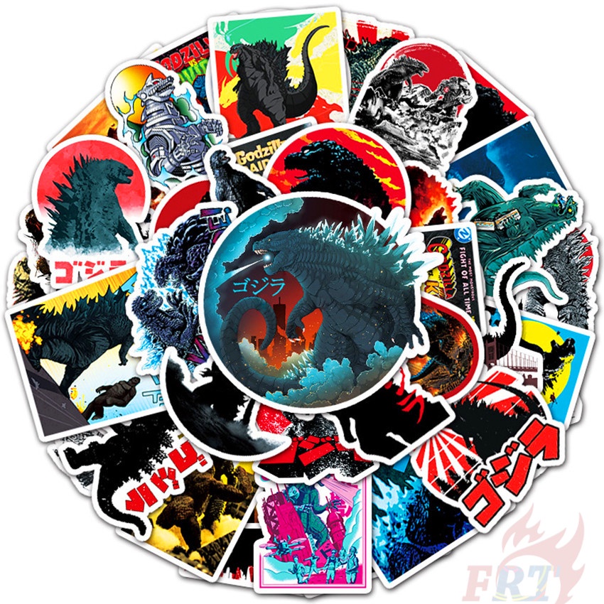 50Pcs/Set Godzilla Series 07 - Classic Monster Movies Stickers Cartoon ...