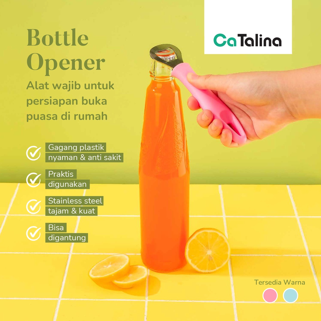 CaTalina Pembuka Botol Bottle Opener Stainless - Gambar 3