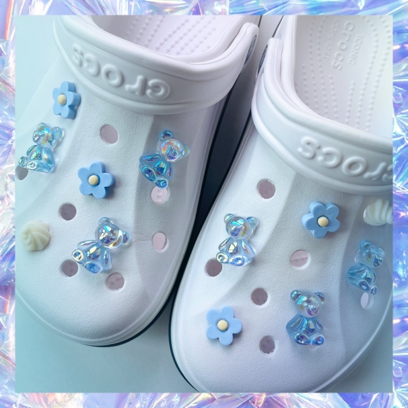 Holographic crocs hot sale