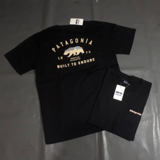 black t shirt with white border