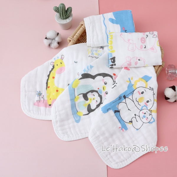 5pcs Baby Wash Cloth Handkerchief Burp Towel 30x30cm 6 Layer 100