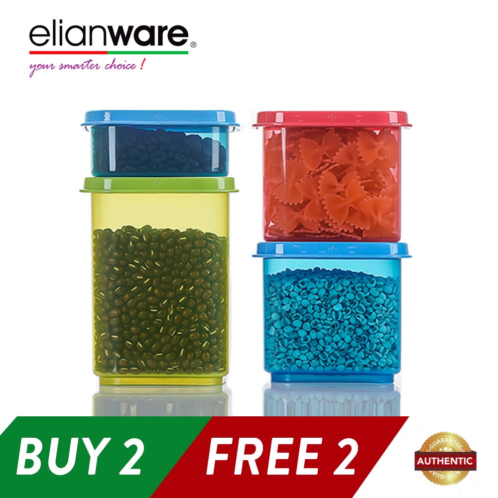 Elianware BPA Free 4 Quality Guaranteed Semi-Transparent Stackable ...