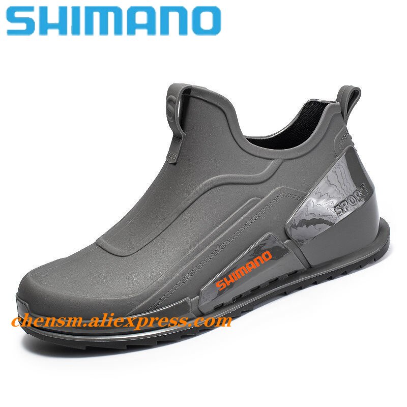 Shimano Men's Rain Boots Waterproof Men Ankle Boots Rain Shoes Fishing ...