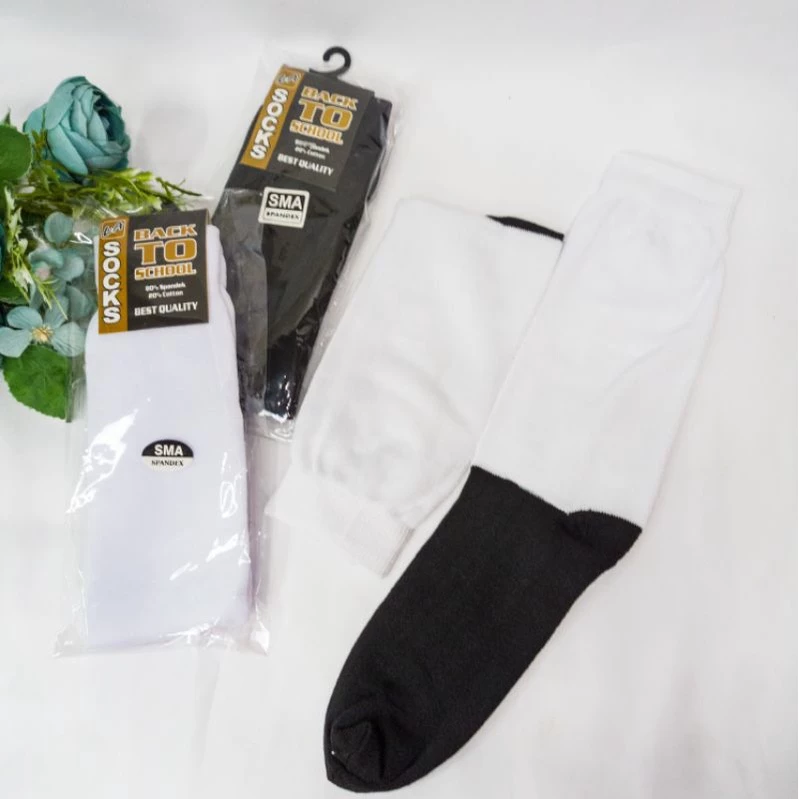 Koas Kaki Hitam Putih Kaos Kaki Sma Smp Sd Spandek