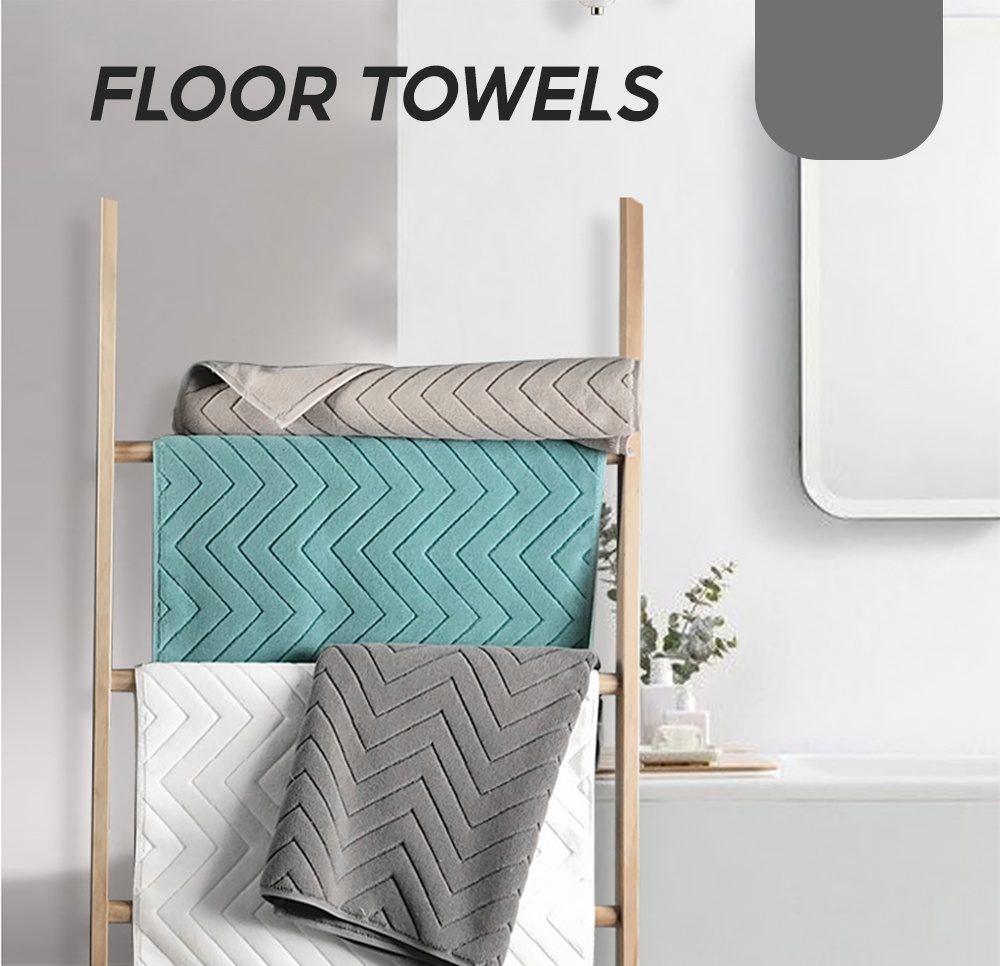 Cotton Thick Floor Mat Bathroom Towel Fast Absorbing Ultra-Absorbent 3 ...