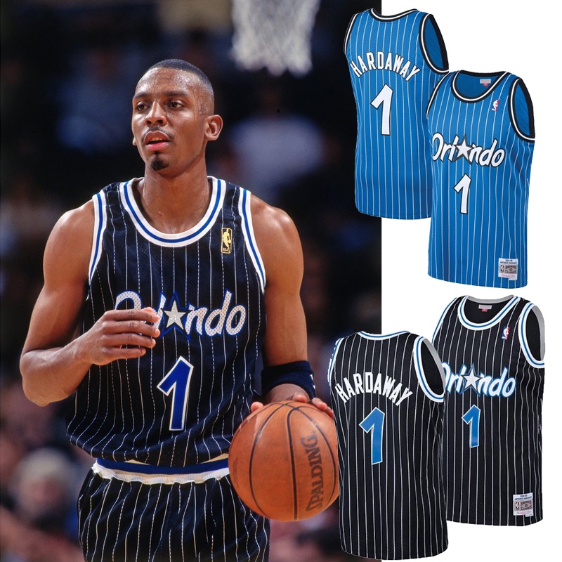 Champion Anfernee Penny Hardaway Orlando Magic Pinstripes Jersey Sz 52