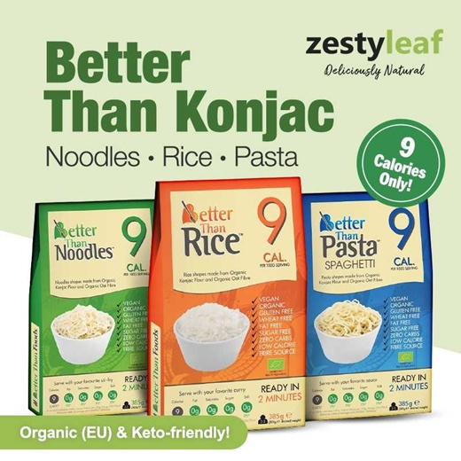 Better Than Konjac Shirataki Noodles / Pasta / Rice - Organic, Keto, Zero  Carbs with oat fibre (385g) | Shopee Singapore