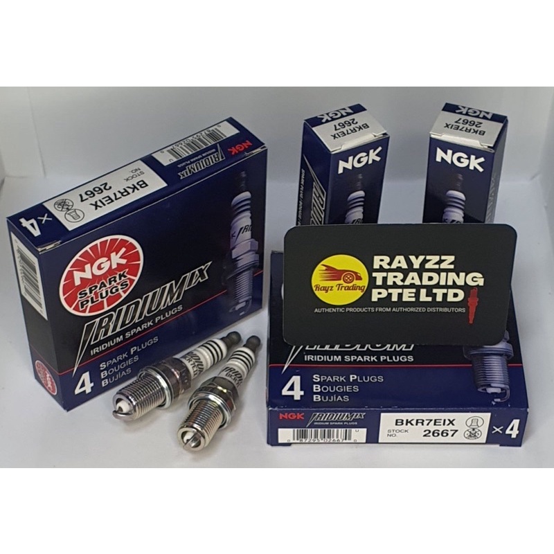NGK Iridium Spark Plugs Box of 4 (BKR7EIX)