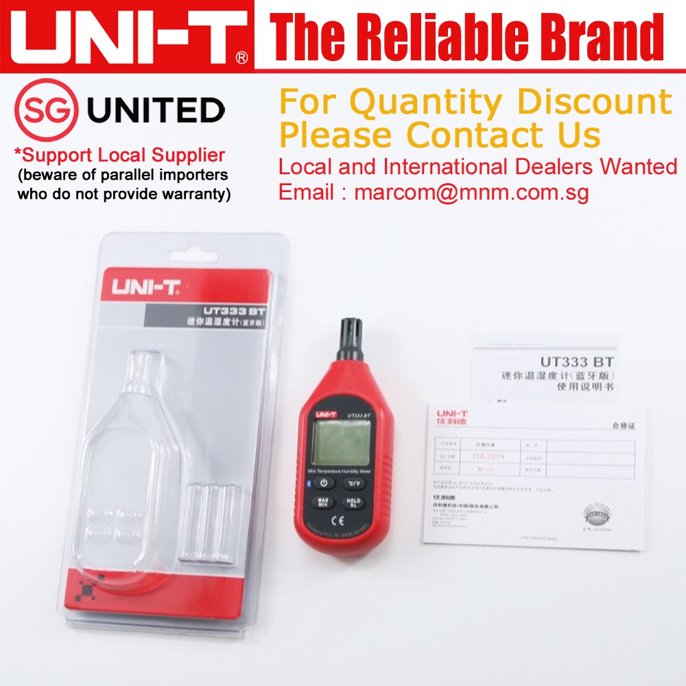 Uni-T UT333BT UT333S UT333 Temperature Humidity Meter | Shopee Singapore