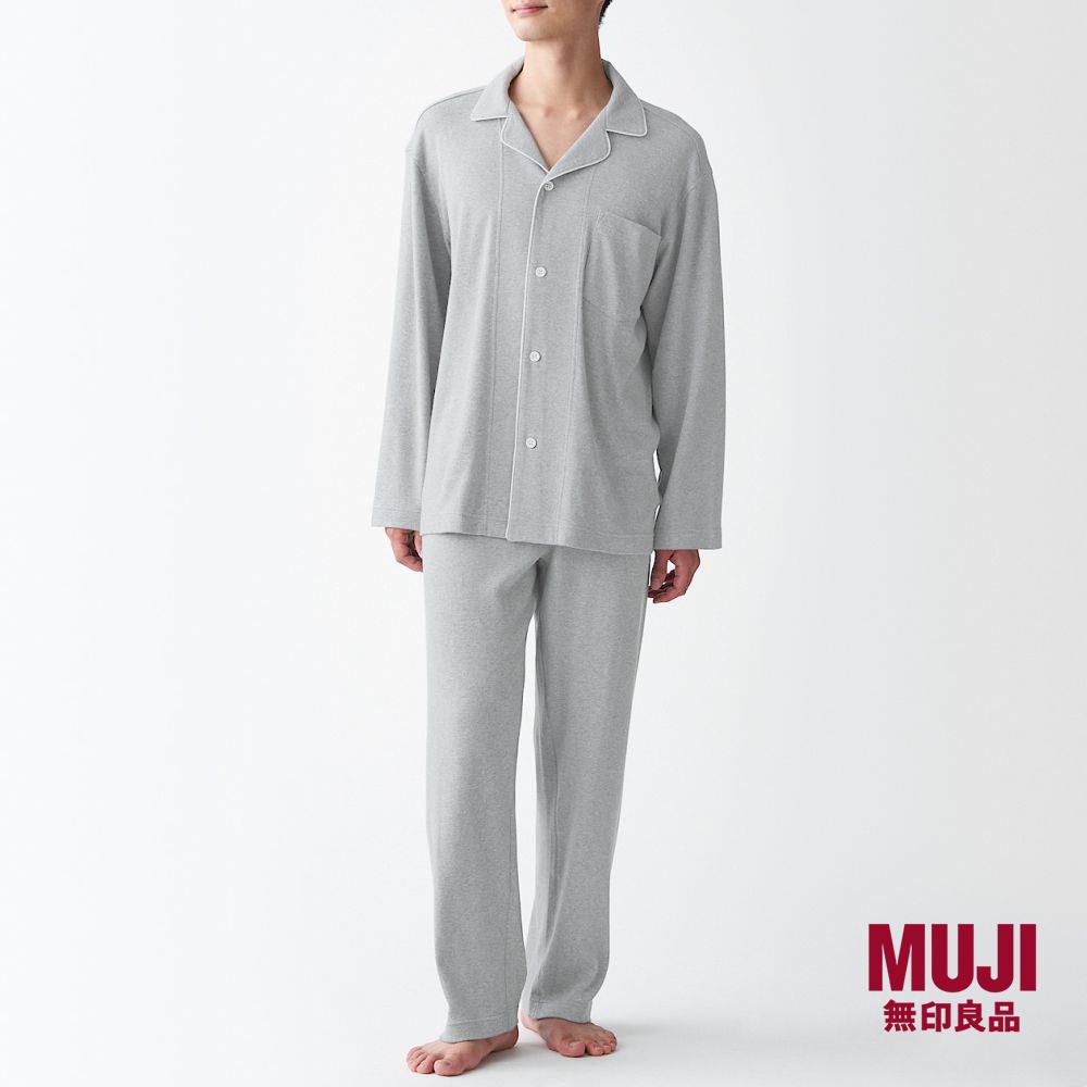 MUJI Men Side Seamless Cut And Sewn Pajamas | Shopee Singapore