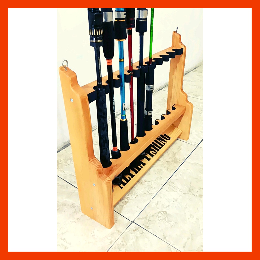 Fishing Rod Rack For Fishing Rod Holder For Fishing Fork Tiles Fits 6-7  10 Slots/Portable Fishing Rod Rack