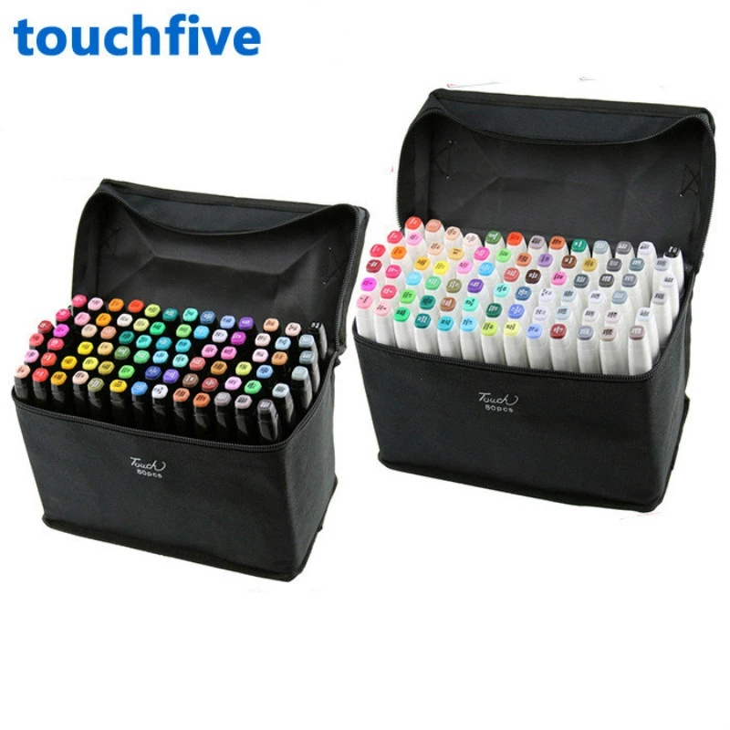 TouchFive Markers 12/24/30/40/60 Colors Markers Manga Sketching Markers ...