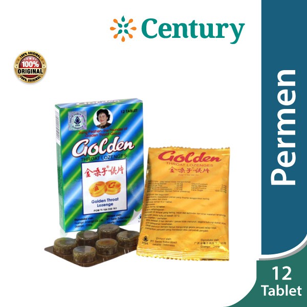 GOLDEN THROAT LOZENGES / PERMEN KESEHATAN / BATUK / PELEGA TENGGOROKAN / RADANG TENGGOROKAN